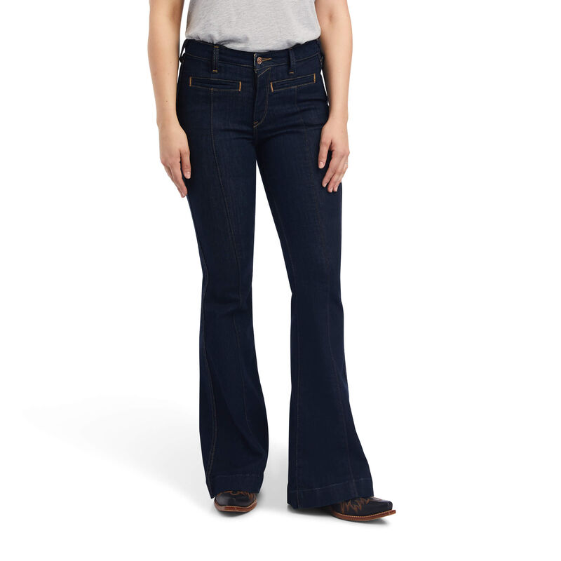 Ariat Jeans Damen - R.E.A.L. High Rise Alexa Flare DunkelBlau ( ARIEZ-8175 )